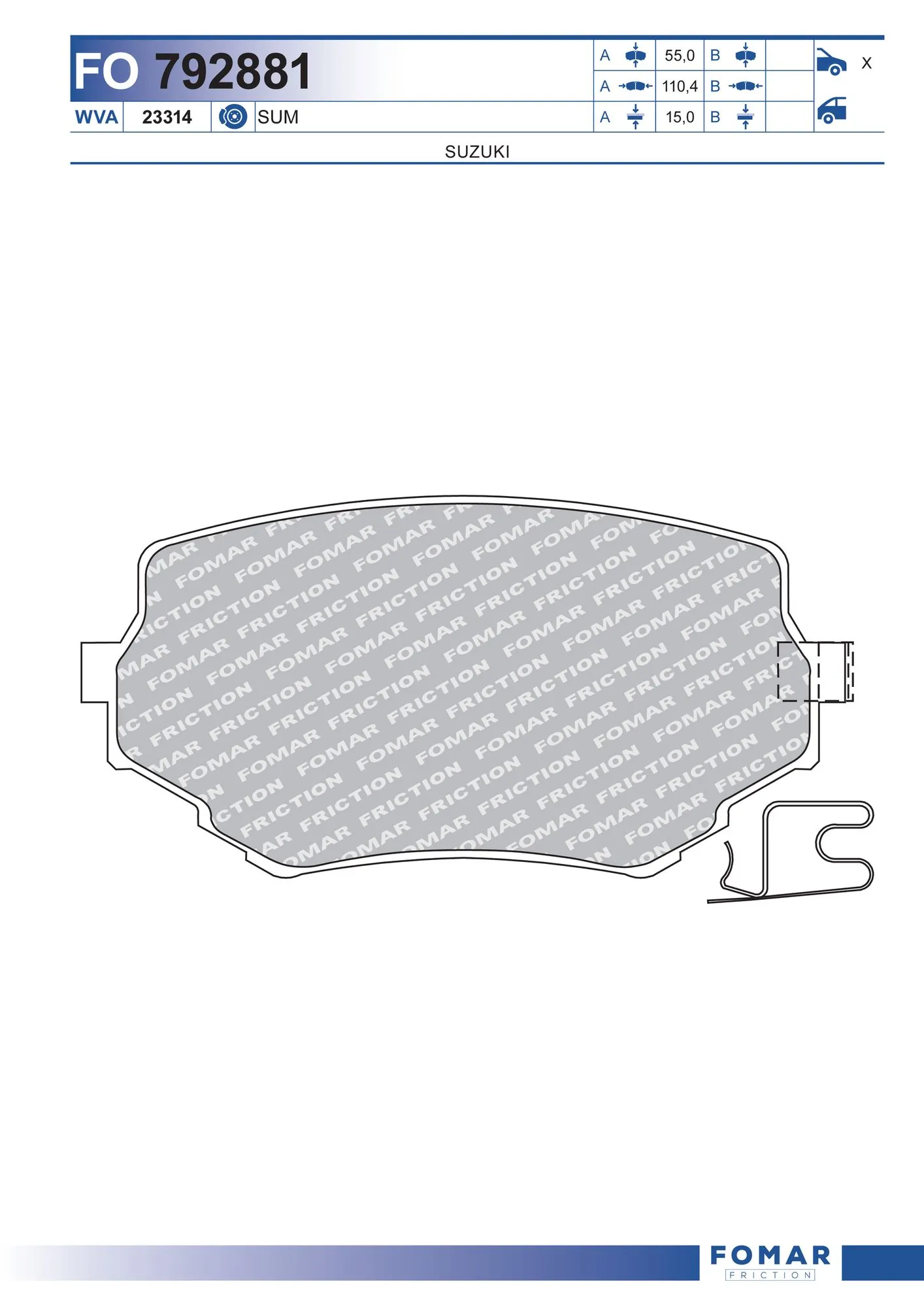 Brake Pad Set, disc brake